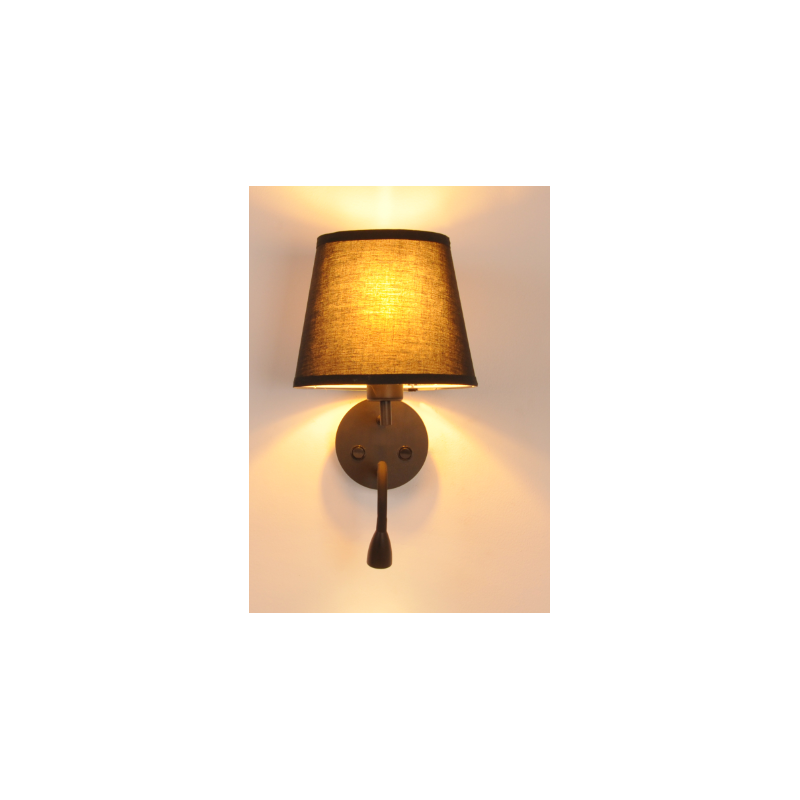 Aplique de pared "PAIR" E27 con foco LED de lectura 3W