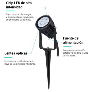 Foco de jardín con pincho LED 6W RGB+CCT | Mi Light