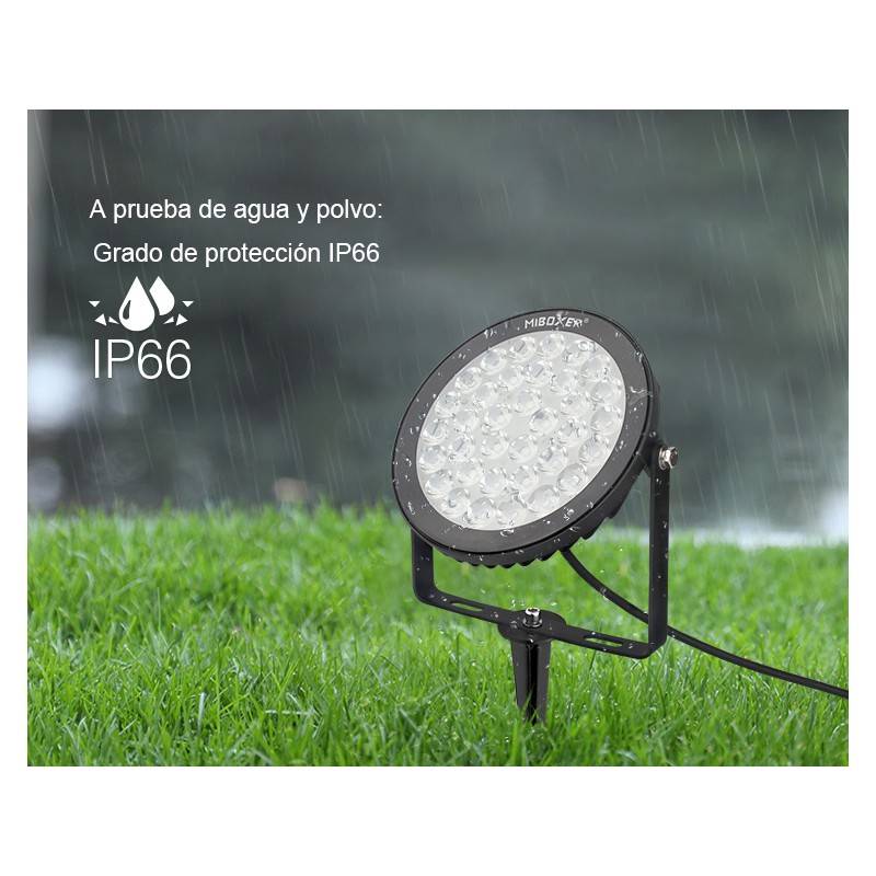 Proyector LED de jardín con pincho 15W RGB+CCT control RF/WiFi  | Mi Light | FUTC03