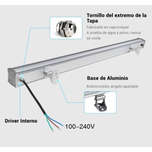 Bañador de pared LED RGB+CCT 24W control RF/WiFi | Mi Light