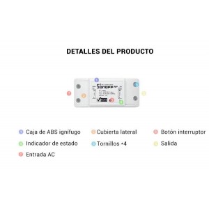 Interruptor Inteligente Wifi/RF programable | SONOFF BASIC