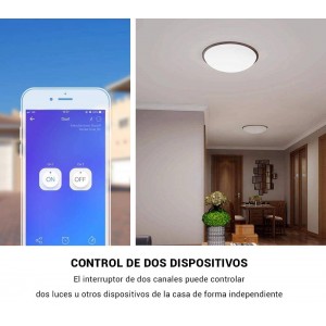 Interruptor Inteligente DUAL Wifi programable | SONOFF