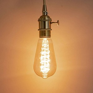Bombilla LED de filamento retro ST64 4W Vintage Edison E27 Dimmable