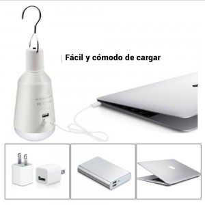 Bombilla LED Multi-funcional con Panel Solar 7W 8000ºK