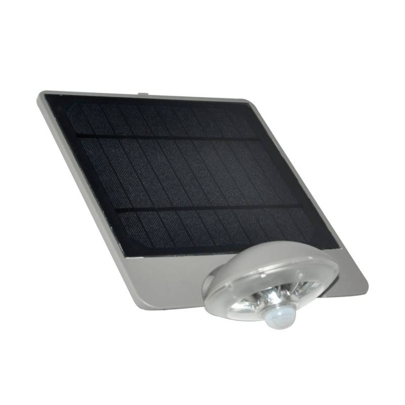 Aplique luz LED solar exterior con sensor de movimiento color blanc
