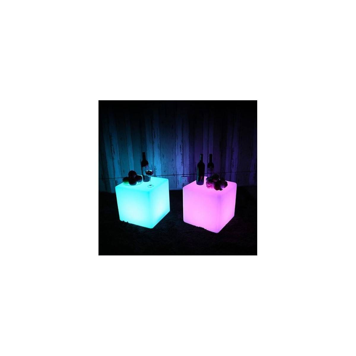 Coche Órgano digestivo inercia Cubo luminoso recargable LED RGBW 35x35 | Mobiliario LED