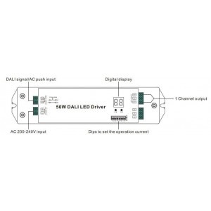 Driver LED Dali 50W Dimmable CC