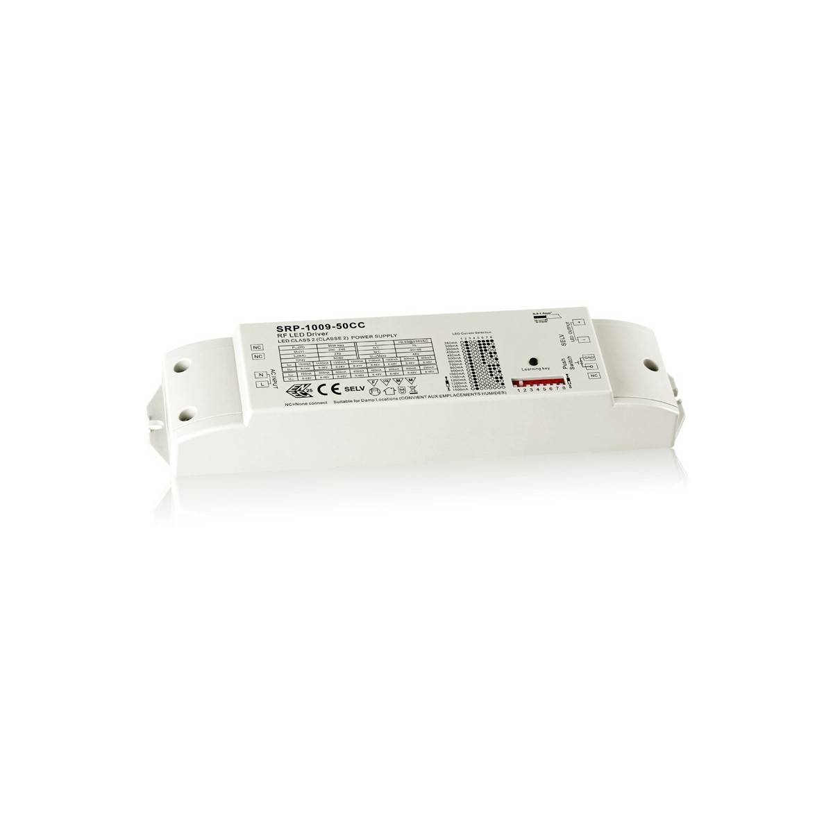 Driver LED Dimmable RF Push CC 50W 250-1500ma - Perfect RF - Sunricher