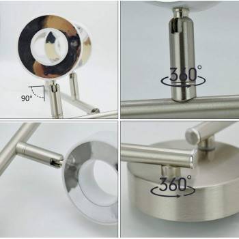 Comprar lámpara de techo LED RING 4 cromada y orientable