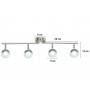 Lámpara de techo LED articulada orientable "RING 4" 16 Wattios