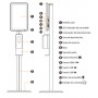 dispensador de gel display estructura