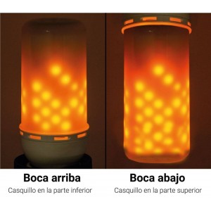 bombilla efecto fuego