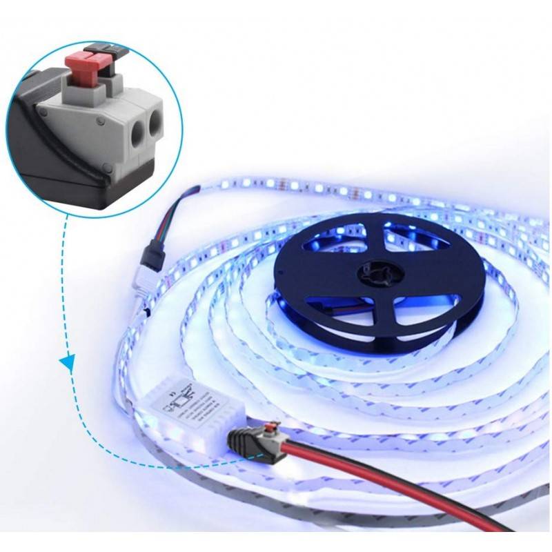 Conector Jack RCA Macho conexión rápida para tira LED Conector Jack RCA Macho conexión rápida para tira LED