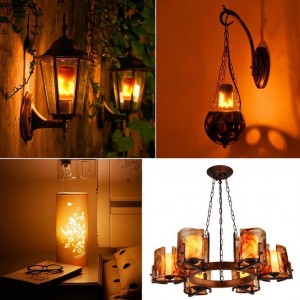 Bombilla LED efecto llama de fuego