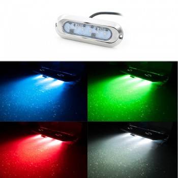 Luz LED RGB sumergible de superficie SLIM 30W 12V inox 316L IP68 Luz LED RGB sumergible de superficie SLIM 30W 12V inox 316L IP68