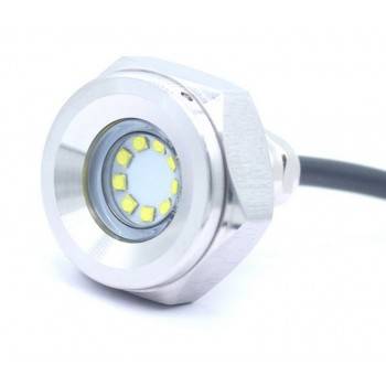 Luz LED RGB empotrable para tapón de drenaje en barcos 27W 12V inox 316L Luz LED RGB empotrable para tapón de drenaje en barcos 27W 12V inox 316L