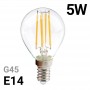 Bombilla LED de filamento esférica E14 G45 5W