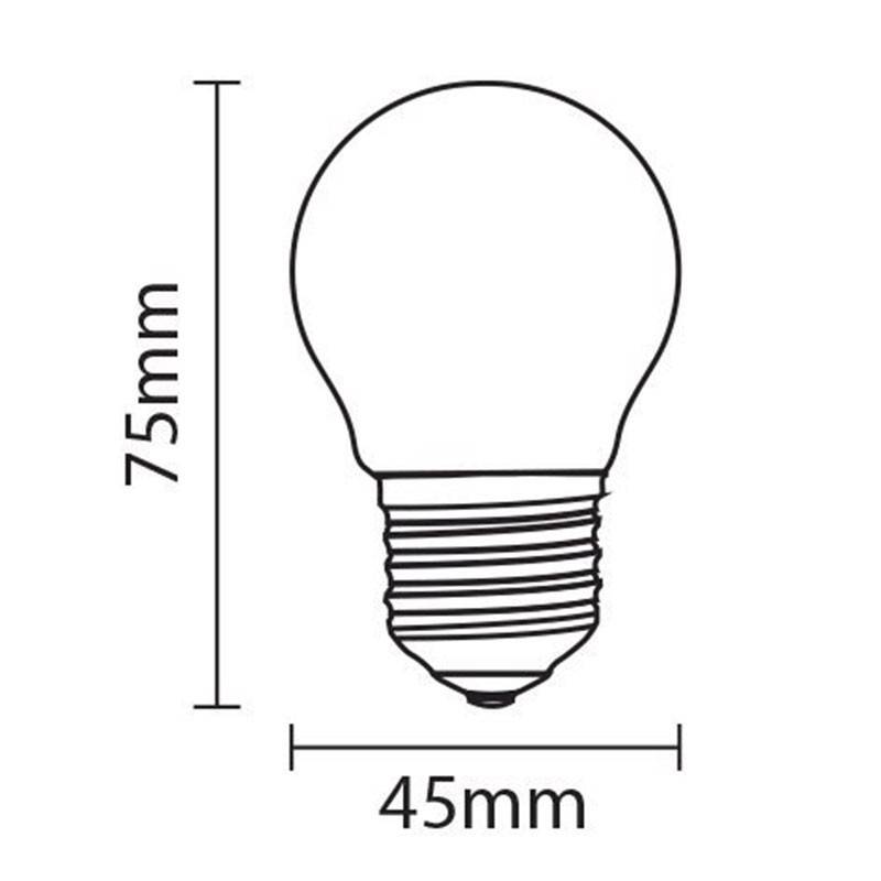 Lampara LED E27 Esférica 6W. Blanco Cálido - EcoluzLED online