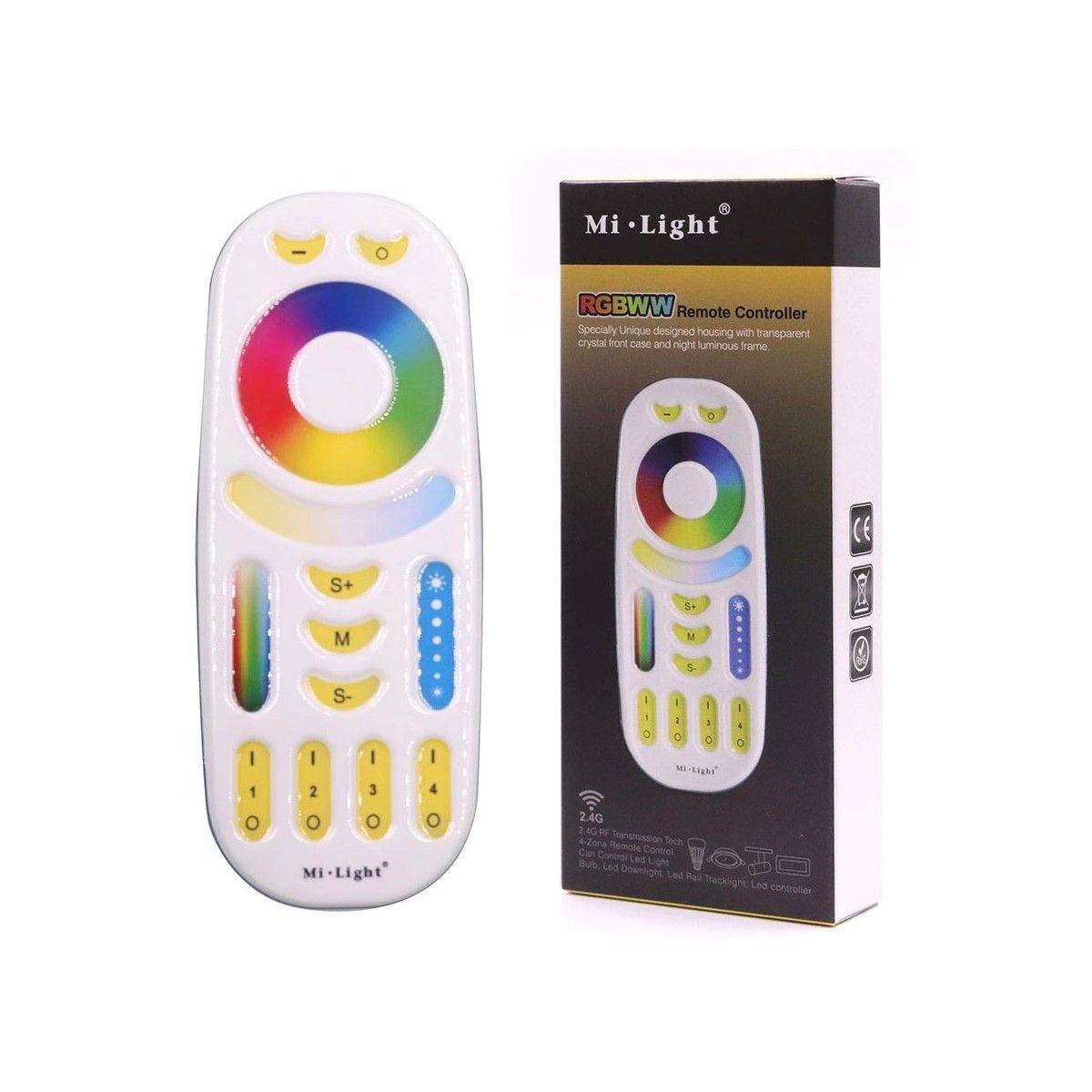 Mando a distancia LED RGB + CCT - 4 Zonas - BLANCO - FUT092 - Mi Light