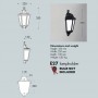 Aplique farol de pared FUMAGALLI IESSE OPAL E27 IP55