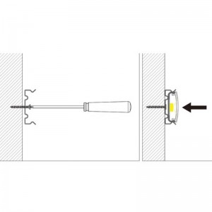 Grapa metálica para sujeción de perfiles 18x12mm (1ud)