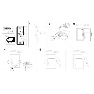 Aplique de pared empotrable de Escayola "MUR" 1W trimless