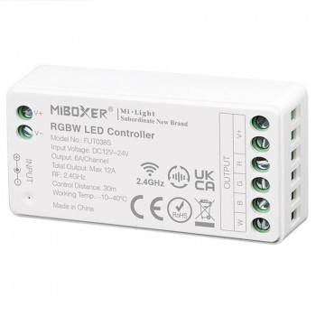 Controlador para Tiras RGBW 24V 2.4G WIFI MILIGHT FUT038S Controlador para Tiras RGBW 24V 2.4G WIFI MILIGHT FUT038S