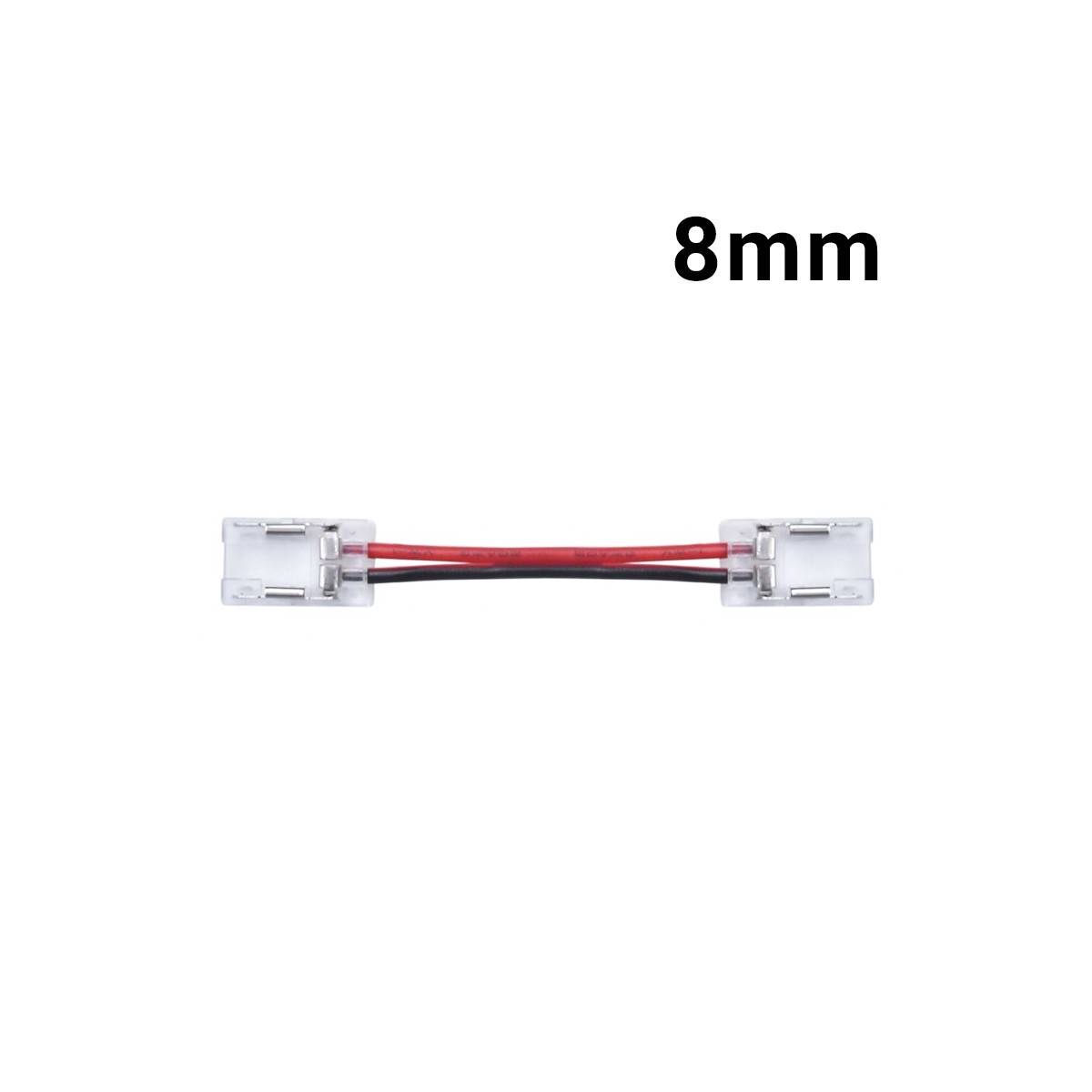 Conector rápido monocolor puente tira a tira 8mm para perfil