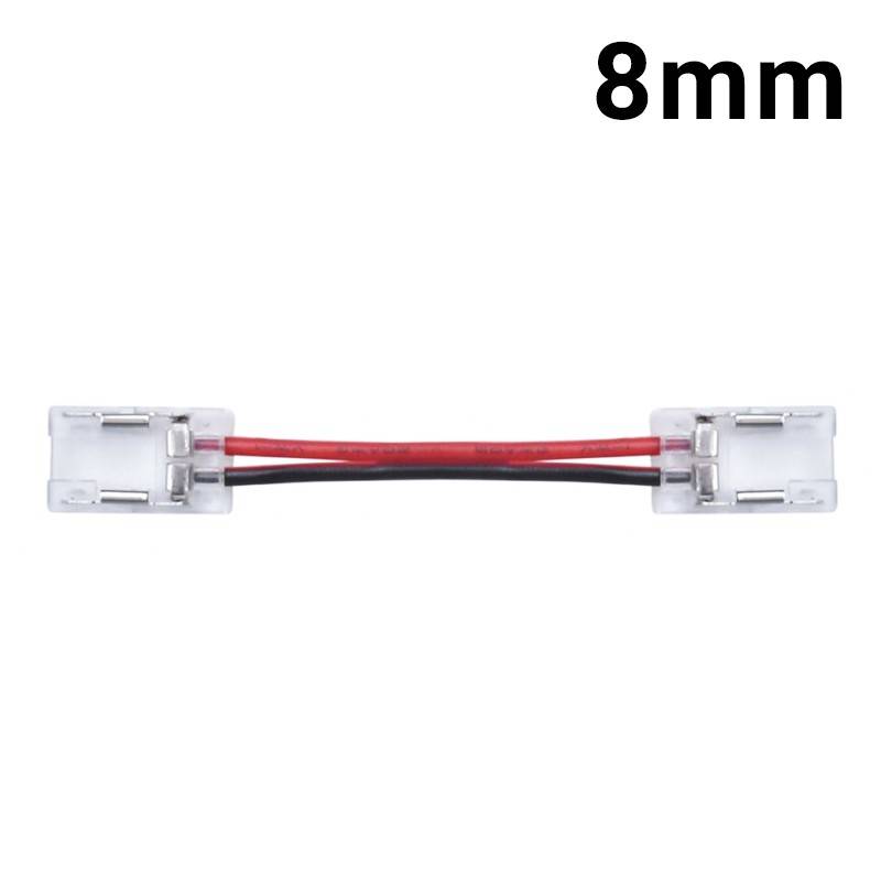 Conector rápido monocolor puente tira a tira 8mm para perfil