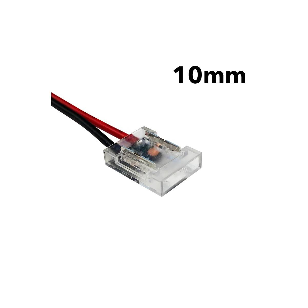 Conector para inicio de tiras LED COB monocolor de 10mm