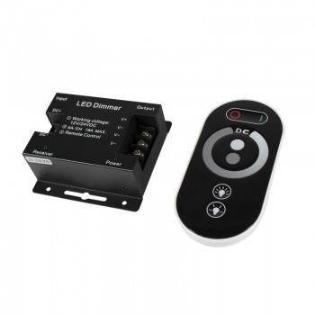 Regulador / dimmer con mando táctil RF para tira monocolor 12/24V 24A Regulador / dimmer con mando táctil RF para tira monocolor 12/24V 24A