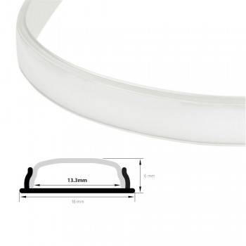 DIFUSOR BLANCO OPAL 18MM, LONGITUD 2 METROS PARA PERFIL FLEXIBLE 18X6MM DIFUSOR BLANCO OPAL 18MM, LONGITUD 2 METROS PARA PERFIL FLEXIBLE 18X6MM