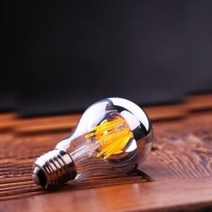 Bombilla Led Efecto Espejo de color Plateado E27 6W