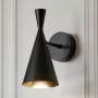 Aplique de pared interior orientable color negro y dorado - art deco estilo nórdico