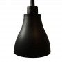 Lámpara barata colgante de silicona Round Fold negra Lámpara barata colgante de silicona Round Fold negra