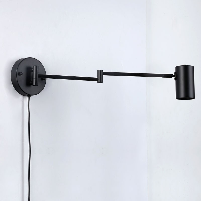 Aplique de Pared Articulado "LISA" Negro - 40W - IP20, Casquillo G45 Aplique de Pared Articulado "LISA" Negro - 40W - IP20, Casquillo G45