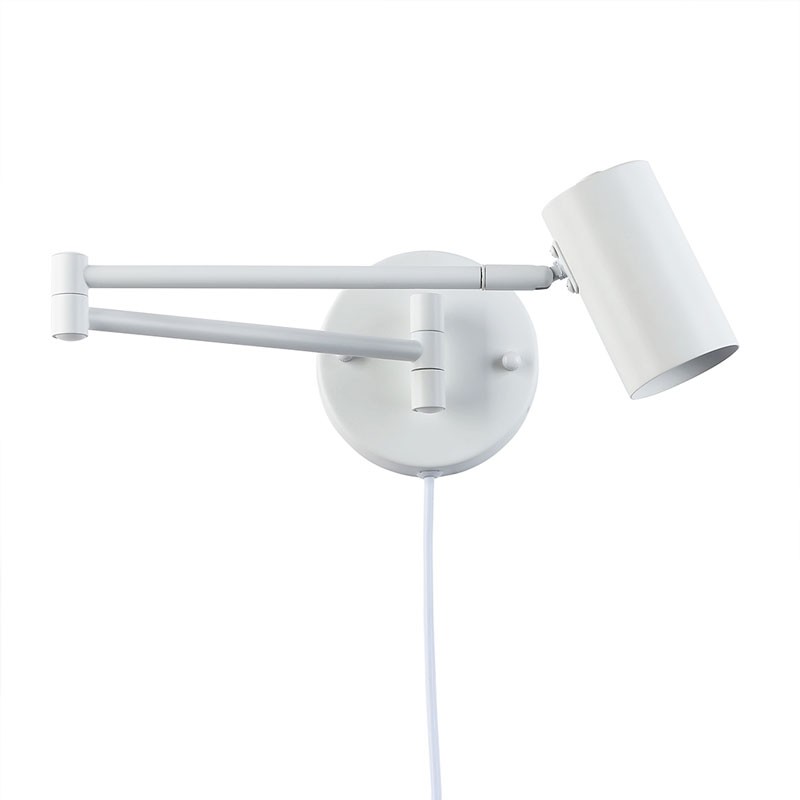 Aplique de Pared Articulado "LISA" Blanco - 40W - IP20, Casquillo G45