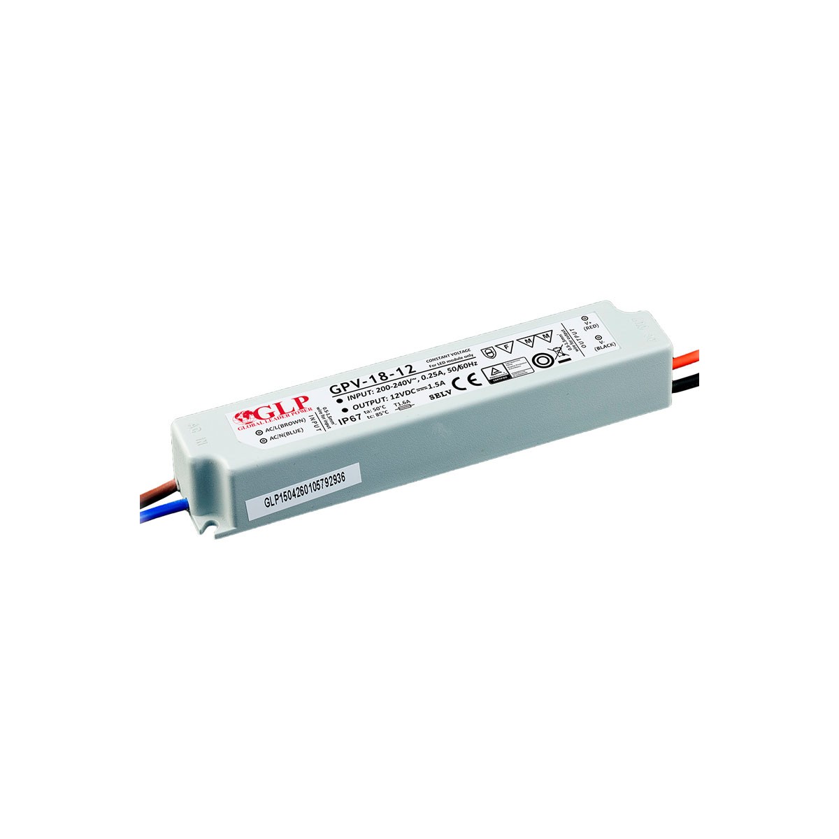 Fuente de alimentación LED de 18W 12V - GLP