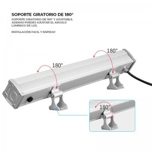 Eclairage mural barre LED RGBCCT connectée 24W GAP WW-RGBCCT