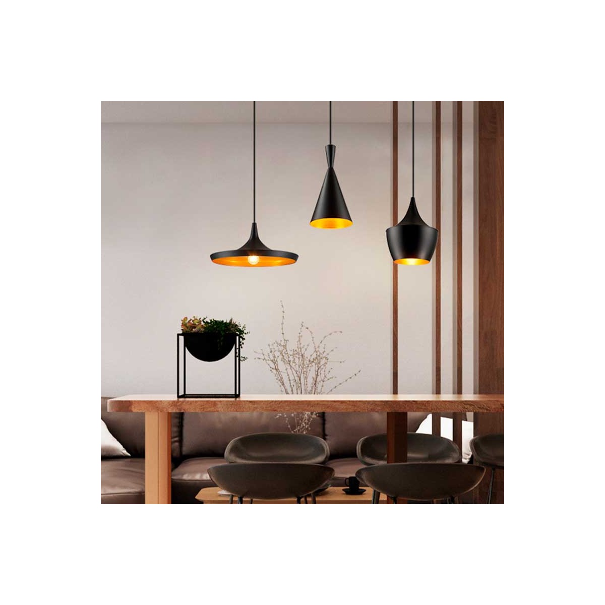 Kit de 3 lámparas Nórdicas colgantes "SOLVANG HELGA KOLDING