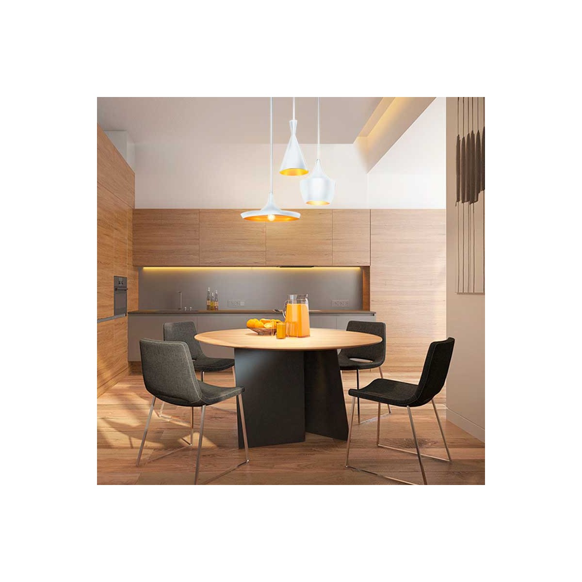 Kit de 3 lámparas Nórdicas colgantes "SOLVANG HELGA KOLDING