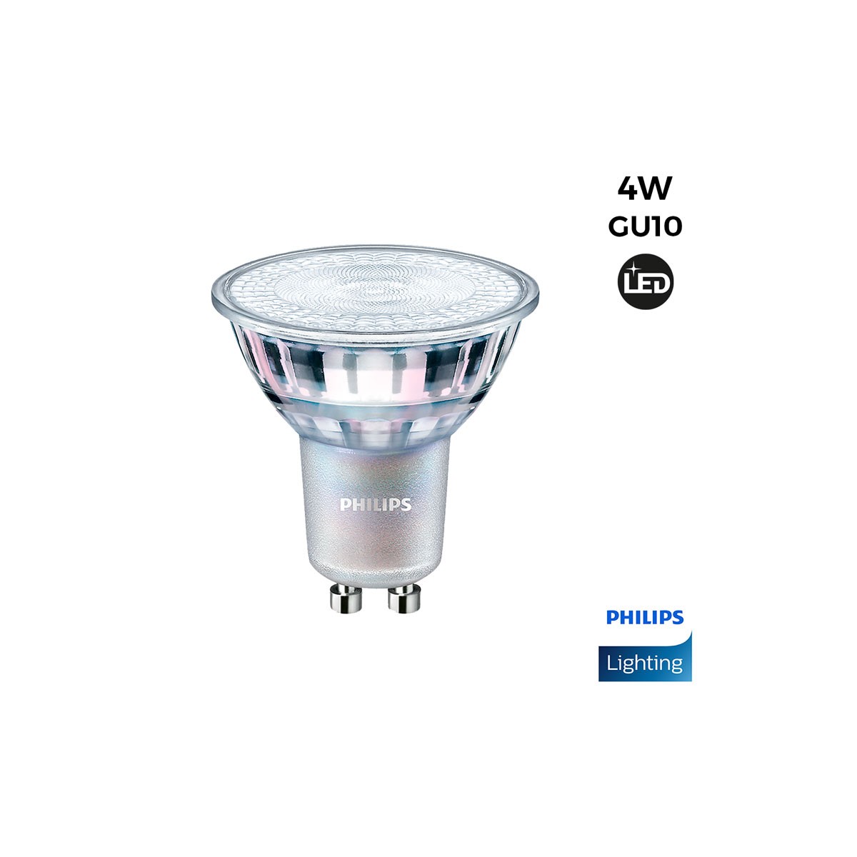 Bombilla LED GU10 Regulable 4W 60º 270lm - Master LED Spot Philips