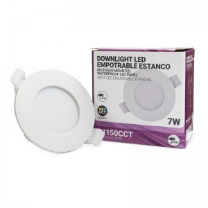 Downlight LED empotrable 7W IP44 con selector CCT