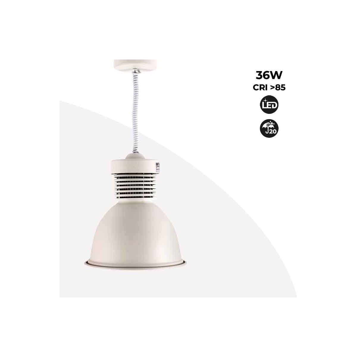 Lámpara colgante de techo LED con forma de campana 36W