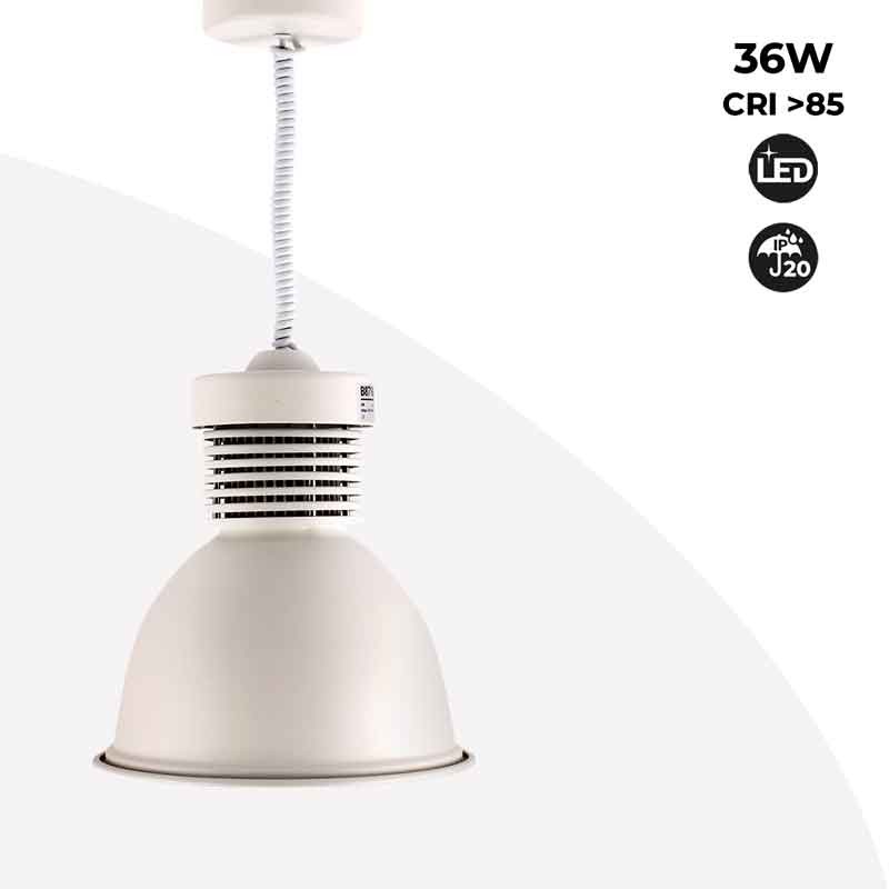 Lámpara colgante de techo LED con forma de campana 36W