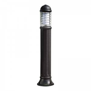 FAROL BOLARDO SAURO FUMAGALLI NEGRO CON DIFUSOR DE ALUMINIO, PORTALAMPARAS E27, 1100MM ALTO