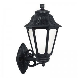 FAROL DE PARED PARA INTERIOR  EXTERIOR FUMAGALLI BISSOANNA NEGRO OPAL CON PORTALAMPARAS E27