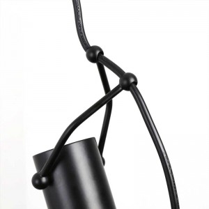 Lámpara Colgante negra para dormitorio de techo estilo nórdico con cable largo y enchufe