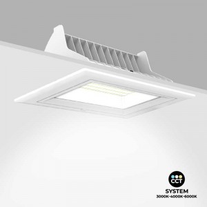 Downlight LED bascultante rectangular 38W 120° CCT LIFUD driver