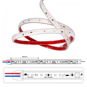 Tira de Led 220Vac Smd2835 Brescia 12W/m Ip67 - 20 Metros - Ledme